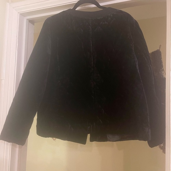 NWT Talbots Quilted Black Velvet Women's Jacket, 1X - Picture 6 of 6